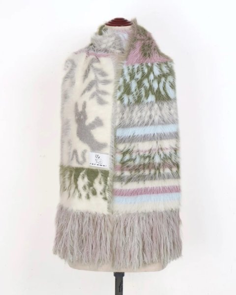 画像1:  rurumu: Floaters fluffy muffler ivory (1)