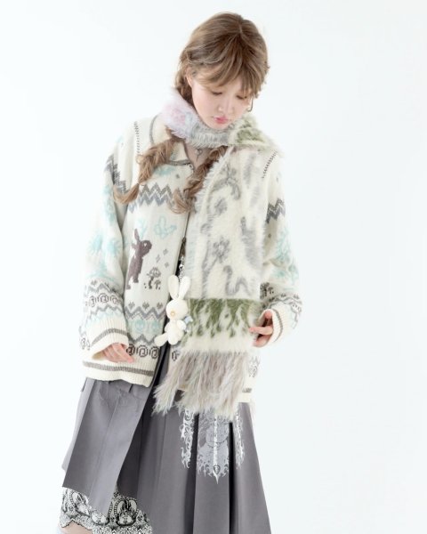 画像7:  rurumu: Floaters fluffy muffler ivory (7)