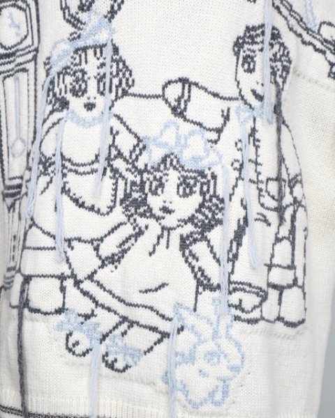 画像6: rurumu: 25AW mimi jacquard over size vest ivory (6)