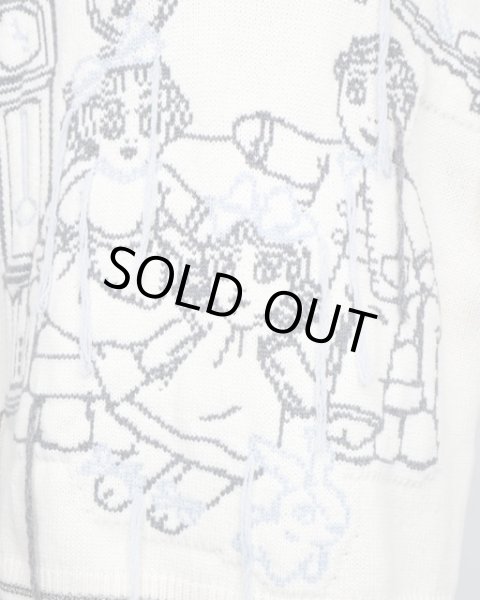 画像6: rurumu: 25AW mimi jacquard over size vest　ivory (6)