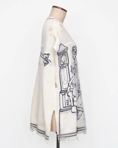 画像3: rurumu: 25AW mimi jacquard over size vest ivory (3)