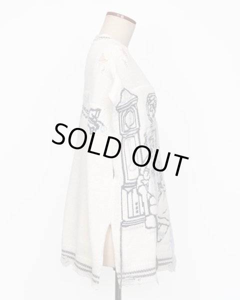 画像3: rurumu: 25AW mimi jacquard over size vest　ivory (3)