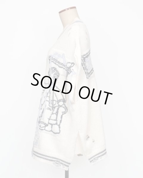 画像4: rurumu: 25AW mimi jacquard over size vest　ivory (4)