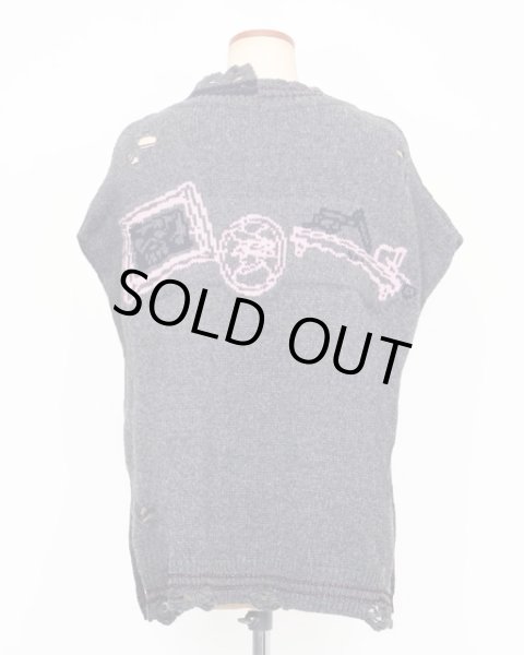 画像2: rurumu: 25AW mimi jacquard over size vest　gray (2)