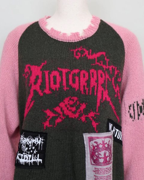 画像5: rurumu: 25AW rurumu:×KIDILL raglan pullover (medium) pink (5)