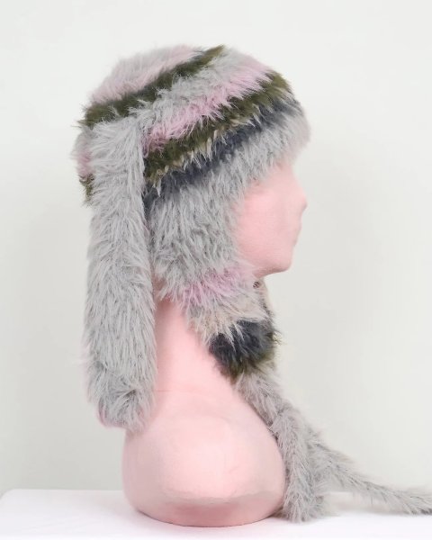 画像3: rurumu: 25AW usa-mimi fluffy beanie gray (3)