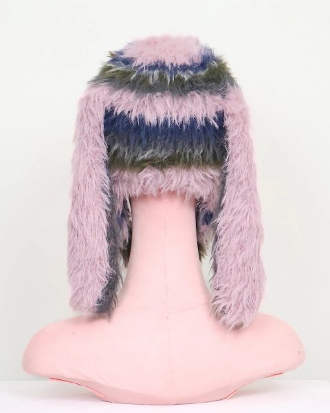 画像5: rurumu: 25AW usa-mimi fluffy beanie smoky pink (5)