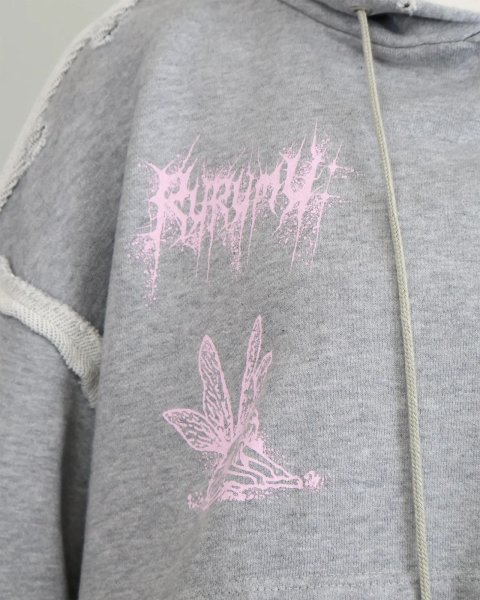 画像6: rurumu: collage printed layered hoodie (6)
