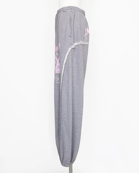 画像3: rurumu: collage printed lounge pants gray (3)
