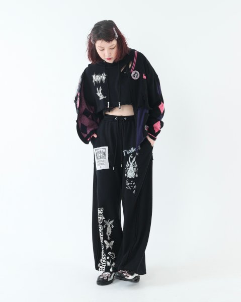 画像9: rurumu: collage printed lounge pants black (9)