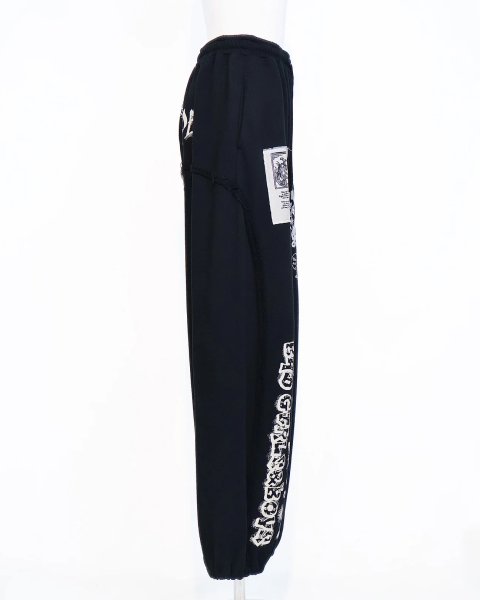 画像3: rurumu: collage printed lounge pants black (3)