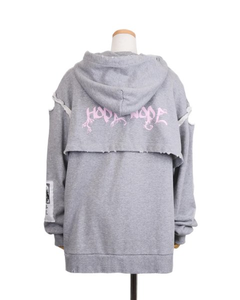 画像2: rurumu: collage printed layered hoodie (2)