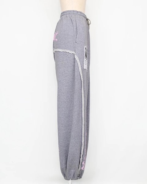 画像4: rurumu: collage printed lounge pants gray (4)