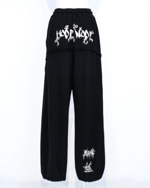 画像2: rurumu: collage printed lounge pants black (2)
