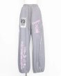 画像1: rurumu: collage printed lounge pants gray (1)