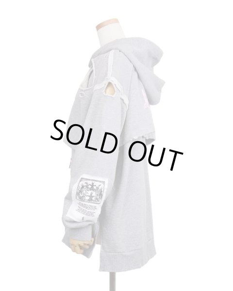 画像3: rurumu: collage printed layered hoodie (3)