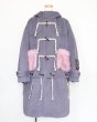 画像1: rurumu:  usa-mimi fur detachable duffel coat　grayish lavender (1)