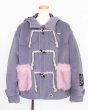 画像7: rurumu:  usa-mimi fur detachable duffel coat　grayish lavender (7)