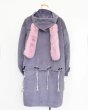 画像2: rurumu:  usa-mimi fur detachable duffel coat　grayish lavender (2)