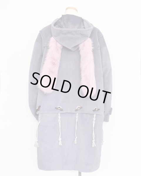 画像2: rurumu:  usa-mimi fur detachable duffel coat　grayish lavender (2)