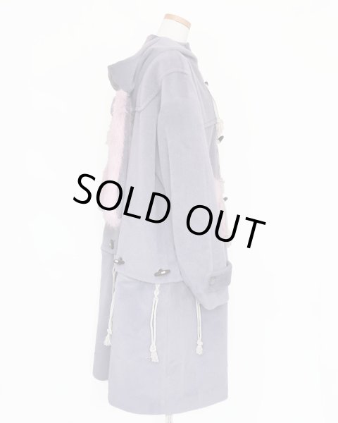 画像4: rurumu:  usa-mimi fur detachable duffel coat　grayish lavender (4)