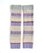 画像1: rurumu:  25AW multi border JQ arm warmer lavender (1)