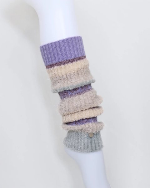 画像6: rurumu:  25AW multi border JQ arm warmer lavender (6)
