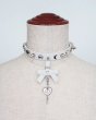 画像1: rurumu:  25AW burning heart multi studs choker ivory (1)