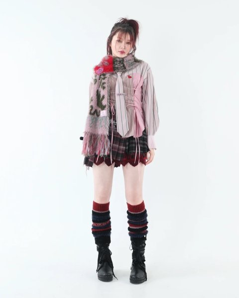 画像8: rurumu:  25AW multi border JQ arm warmer black (8)