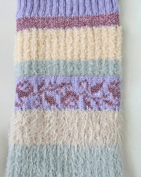 画像5: rurumu:  25AW multi border JQ arm warmer lavender (5)