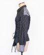 画像5: rurumu: 25AW lace up stripe shirts black (5)
