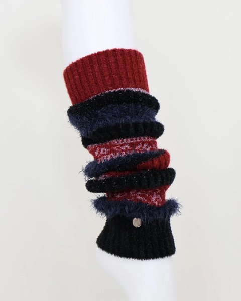 画像6: rurumu:  25AW multi border JQ arm warmer black (6)