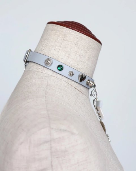 画像4: rurumu:  25AW burning heart multi studs choker gray (4)