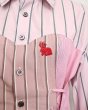 画像9: rurumu: 25AW lace up stripe shirts pink (9)