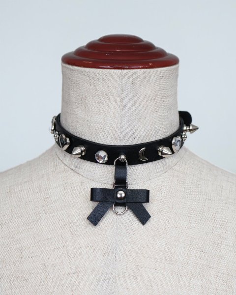 画像3: rurumu:  25AW burning heart multi studs choker black (3)