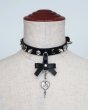 画像1: rurumu:  25AW burning heart multi studs choker black (1)