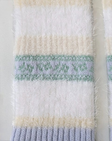 画像4: rurumu:  25AW multi border JQ arm warmer ivory (4)