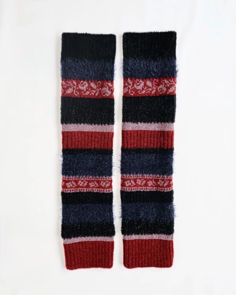 画像2: rurumu:  25AW multi border JQ arm warmer black (2)