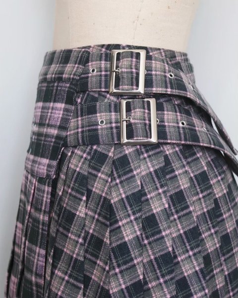 画像7: urumu: 25AW belted pleats rolled mini skirt (7)