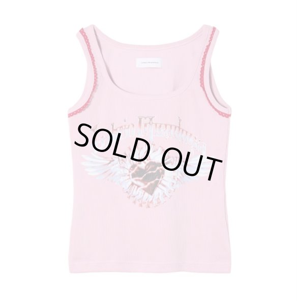 画像1: LIBRIO MENDONÇA RIB FITTED TANK TOP　PINK (1)