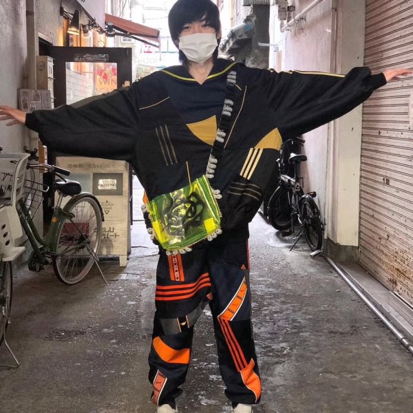 画像7: かむばかり　ジャージパンツ　オレンジ (7)