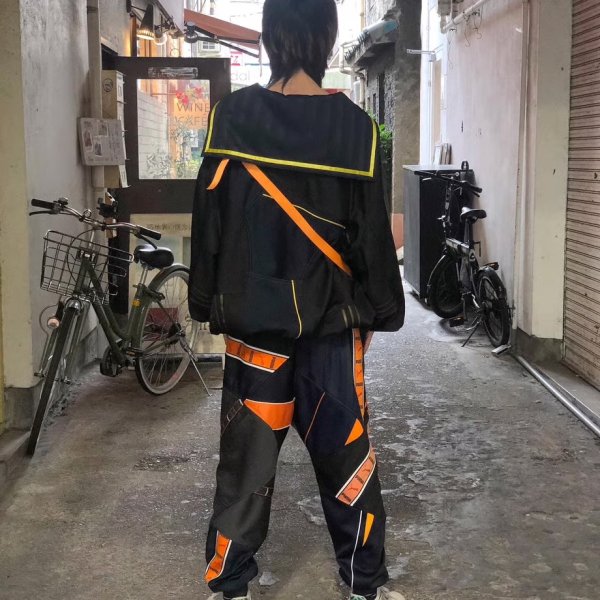 画像8: かむばかり　ジャージパンツ　オレンジ (8)