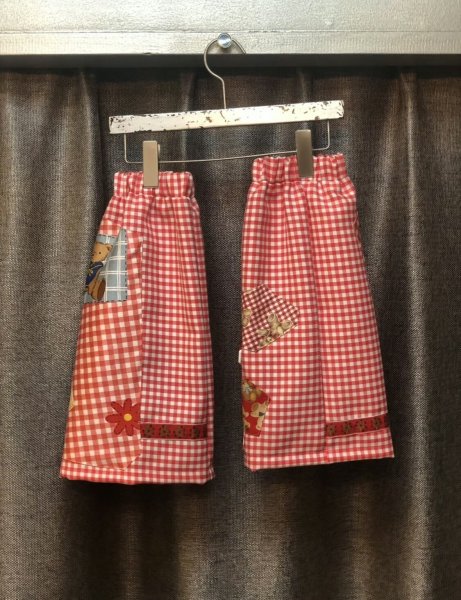 画像2: 絶滅危惧種　ギンガムくまレッグウォーマー (2)