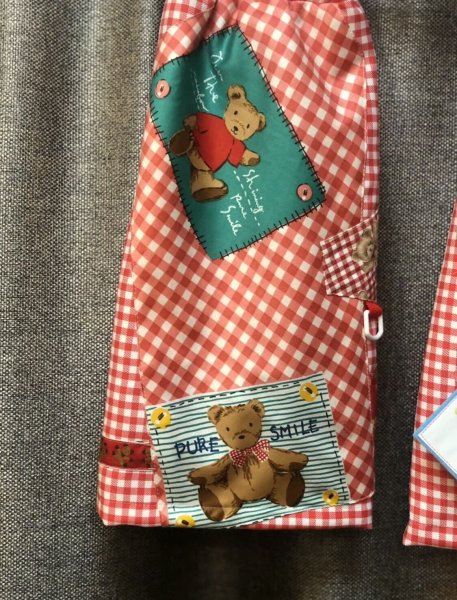 画像3: 絶滅危惧種　ギンガムくまレッグウォーマー (3)