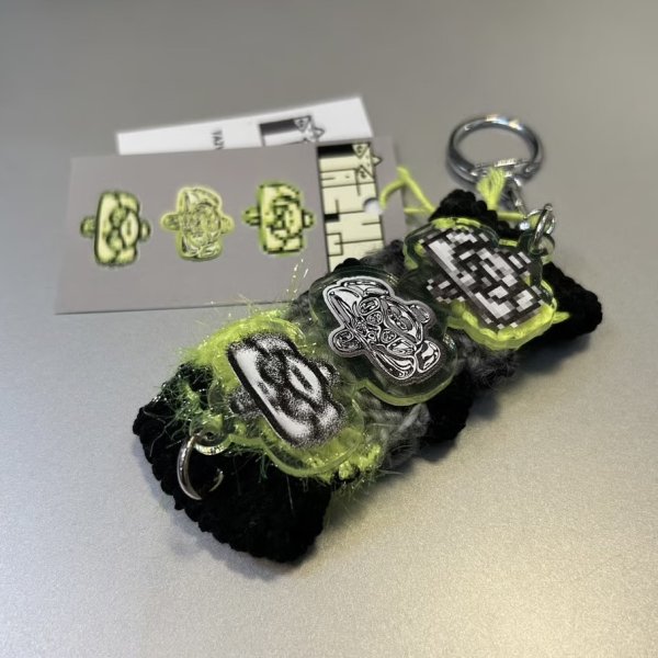 画像1: TA2YUKI  Acrylic knit key chain (1)