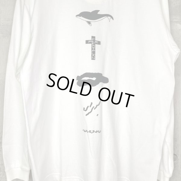 画像2: パーフェクトプラン  イルカロングTシャツ　白色 (2)