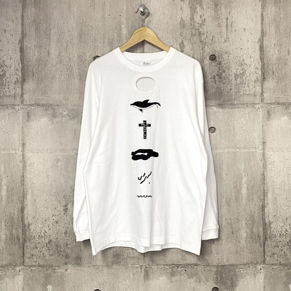 画像1: パーフェクトプラン  イルカロングTシャツ　白色 (1)