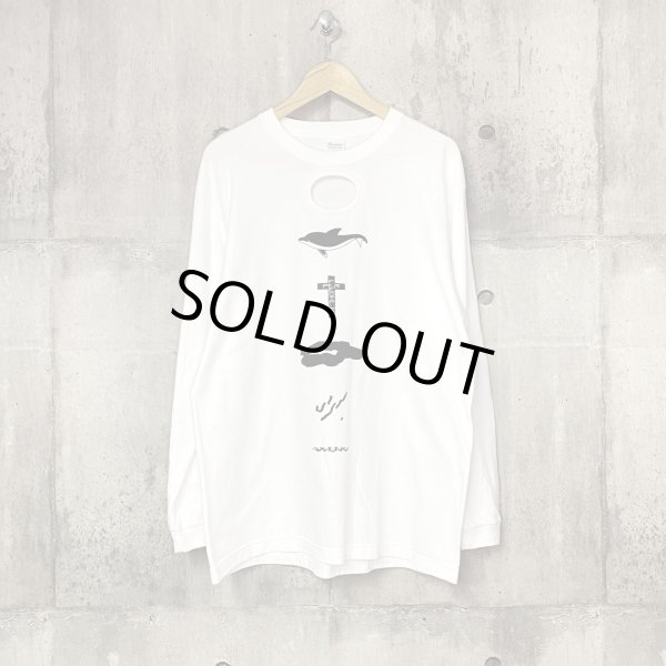 画像1: パーフェクトプラン  イルカロングTシャツ　白色 (1)