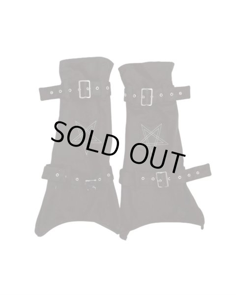 画像1: el conductorH COTTON BELTED LEG WARMER PENTAGRAM BK (1)