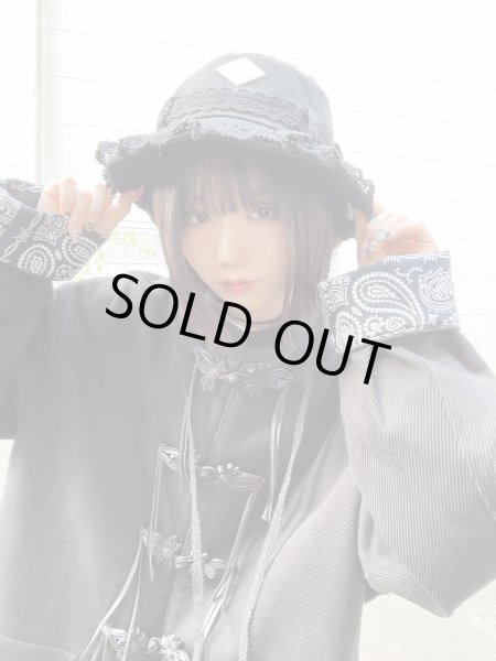 画像6: el conductorH COTTON BELTED LEG WARMER PENTAGRAM BK (6)